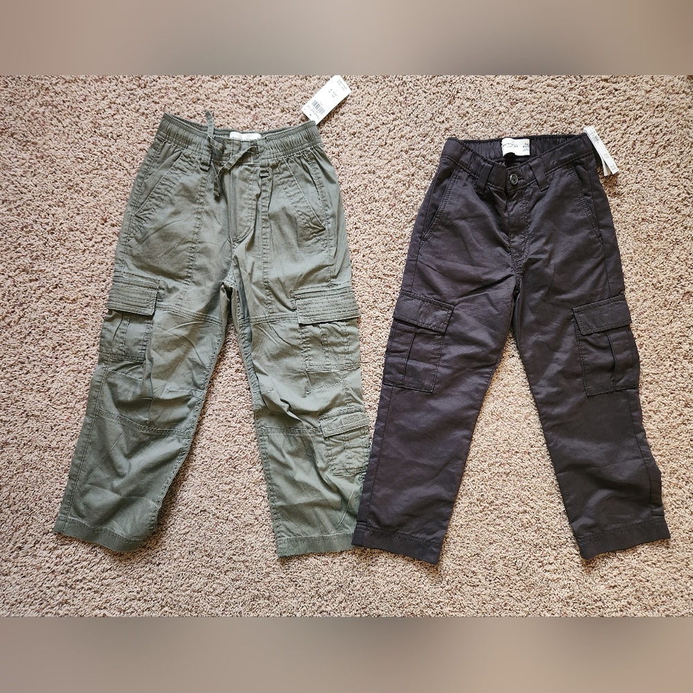 Abercrombie Kids Boys 5/6 Cargo Pants 2 Pairs NEW